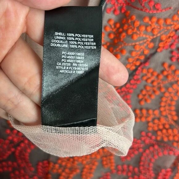 Aritzia 1-01 Babaton Modern Halter Embroidered Mesh Netted Dress - Picture 6 of 12